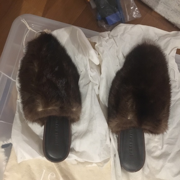Jenni Kayne Mink Slides size 6.5 - Picture 7 of 9